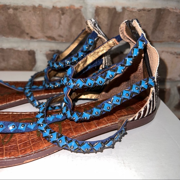 Blue and With Zebra Print Flats - Picture 6 of 9